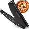 14" Black Non-Stick Pizza Cutter by KitchenStar | Sharp Stainless Steel Slicer Knife - Rocker Style w Blade Cover | Chop and Slices Perfect Portions + Dishwasher Safe – Premium Pizza Oven Accessories