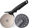 KitchenStar Pizza Cutter Wheel - 304 Stainless Steel Slicer Knife with Super Sharp Blade, Anti-Wobble Axle Mechanism, Ergonomic Non-Slip Handle & Protective Cover, Dishwasher Safe