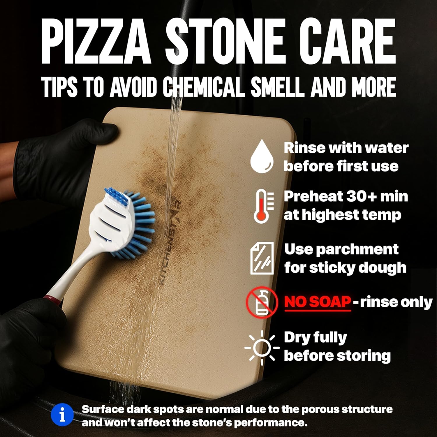 Pizza Stone for Oven and Grill 15x12 inch Square - Rectangular Cordierite Baking Stone Set with Stainless Steel Rack and Plastic Scraper - Durable and High-Quality Stone for Grilling