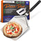 KitchenStar 10" Pizza Peel with Long Folding Handle - Stainless Steel Spatula Paddle for Effortless Pizza Transfer & Easy Storrage - Outdoor Pizza Oven Accessories