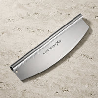 16-Inch Pizza Cutter Rocker Blade — One-Cut Slicing, Silver