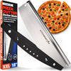 18-Inch Pizza Cutter Rocker Blade — One-Cut Slicing, Silver