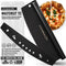 KitchenStar 12-Inch Pizza Cutter Rocker Blade - Sharp Stainless Steel Slicer Knife, Protective Cover, Black Nonstick, Small - Professional Pizza Oven Accessories
